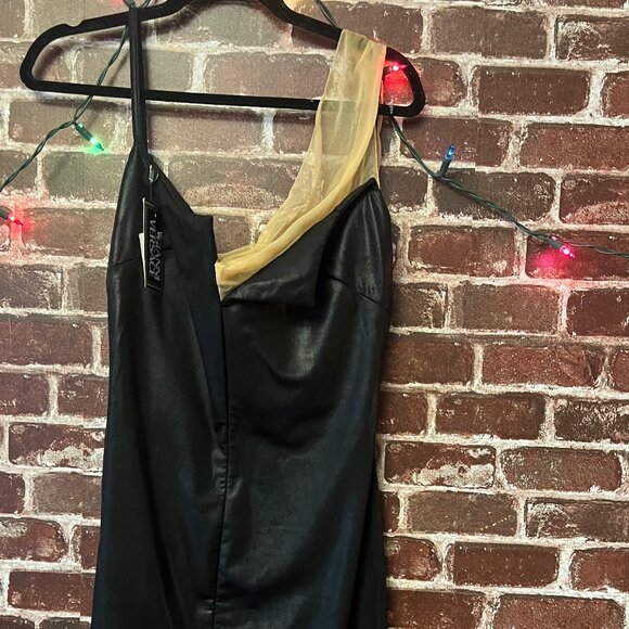 NWT Vintage Gianni Versace Couture Black & Gold Asymmetric Silk Gown - Picture 2 of 16